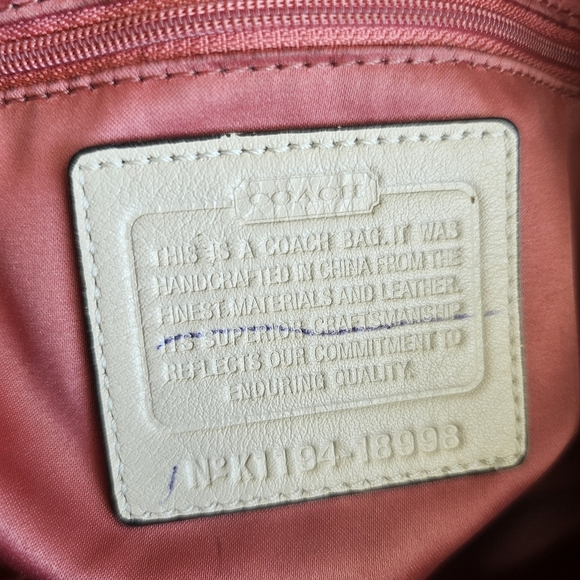 Y2k Vintage Coach Hampton Large Leather Purse Tote 18998 - Picture 11 of 11